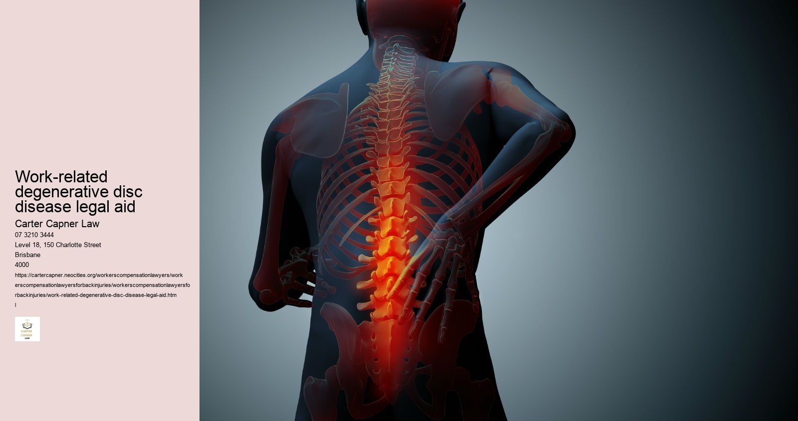 work-related degenerative disc disease legal aid 